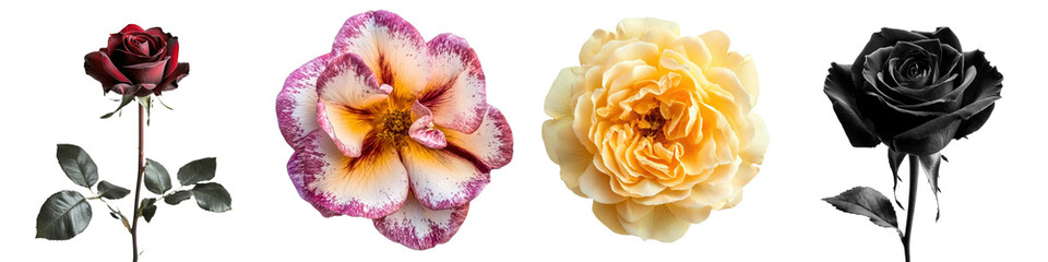 Poster - Collection of unique flowers showcasing vibrant colors and distinct shapes in creative arrangement