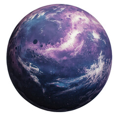 Wall Mural - purple planet, space background, digital art, science fiction