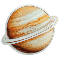 Wall Mural - Jupiter planet, space, rings, cosmic, illustration, background, graphic, design