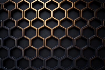Poster - Abstract technology background with hexagons shape pattern.