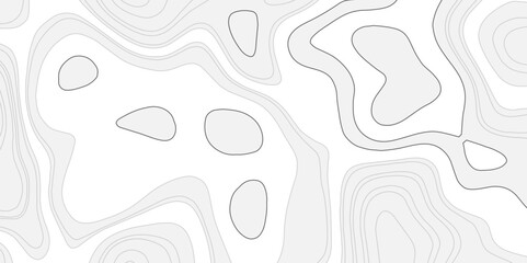 Poster - abstract world map with black and white ariel view contour wave line style world map top view. topog