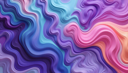 Poster - Colorful abstract swirls of purple and pink, creative expression