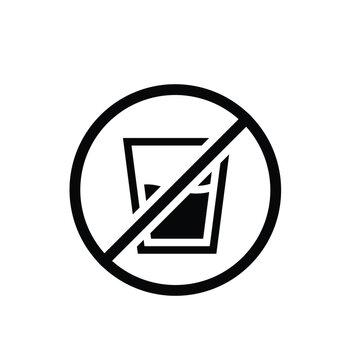 Ramadan icon. vector prohibited from eating and drinking on a white background. event, fasting time, time, fasting. Solid design style