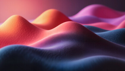 Poster - Abstract textured waves in vibrant colors, modern design concept