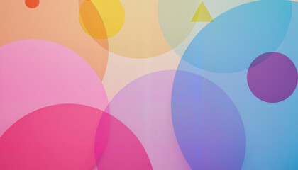 Poster - Vibrant abstract circles and shapes, creative color combinations