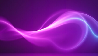 Poster - Flowing ultraviolet light patterns on a dark background, visual art