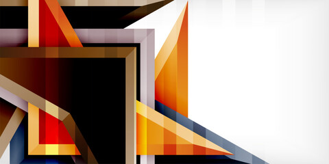 Aufkleber - Abstract background color triangles and arrows composition. Vector Illustration For Wallpaper, Banner, Background, Card, Book Illustration, landing page