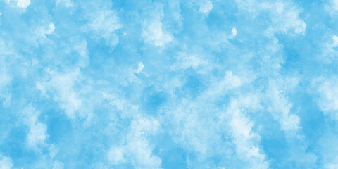 grainy and grunge blue powder explosion on white background, blue cloud textured and sky white cloud