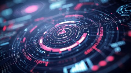 Poster - Analytics and data concept - A decorative depiction of a web browser with charts, statistics, and graphs illustrating abstract results