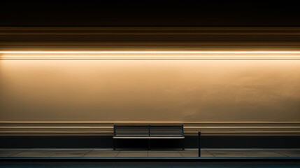 Poster - Blank white glowing signboard on roadside in the city at night