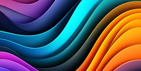 Wall Mural - A 4K color gradient background enhanced with noise. Offers an abstract and pastel holographic banner with a blurred grainy gradient texture. The design includes a colorful digital grain effect with