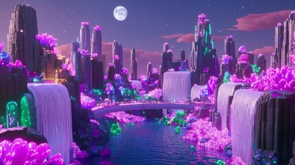 Poster - stars, planets, and imaginative landscapes of the future. a sci-fi abstract background with a futuri