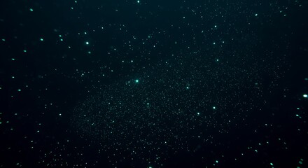 Wall Mural - hundreds of tiny, bioluminescent fish swim together, creating a mesmerizing light show.