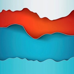 Poster - Abstract Creative Torn Paper Cut Out Border Design with Vibrant Colors