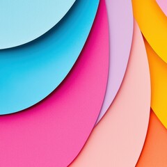 Poster - Abstract Geometric Pattern with Bold Colors and Textures on Paper Background
