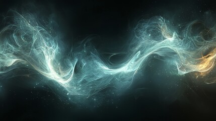 Poster - 3d rendering of an abstract green fractal light design