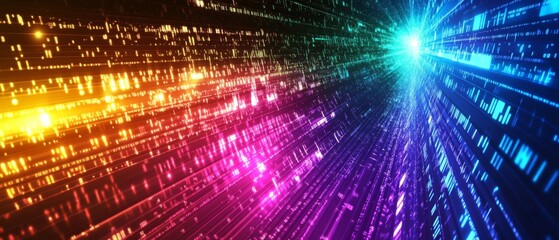 Poster - Technology Abstract Light Speed Data Stream Tunneling