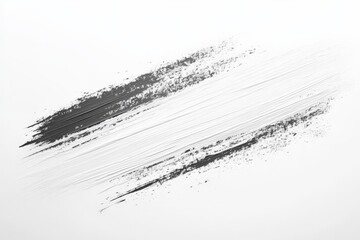 Poster - Abstract monochrome art created with bold brush strokes on a white background, showcasing texture and contrast for artistic expression