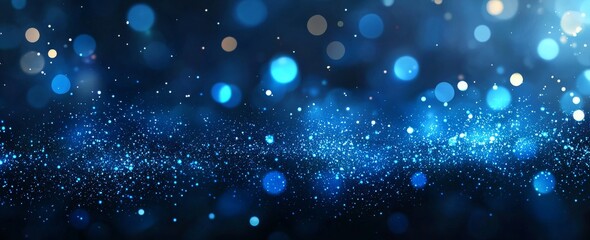 Poster - A cutting-edge depiction of binary code moving through a blue digital data stream, symbolizing information technology.