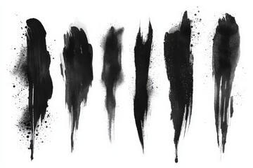 Aufkleber - Unique black paint splashes create dynamic textures for artistic expression and design projects