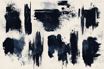 Poster - Abstract dark brush strokes create a dynamic backdrop for artistic design projects and creative expressions
