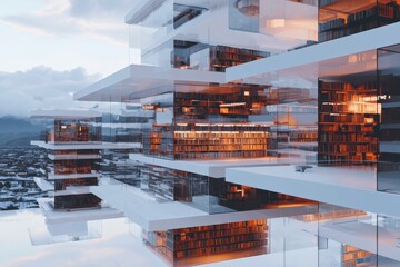 Poster - Exploring interactive holographic books futuristic library digital media virtual environment immersive experience
