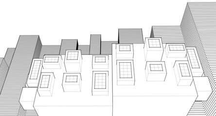 Poster - abstract modern architecture 3d illustration