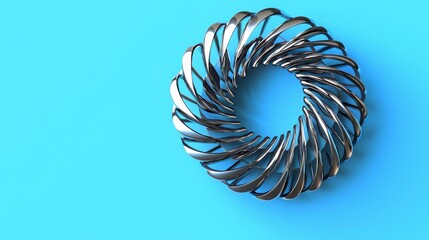 Poster - Abstract background composition in 3D, featuring organic and geometric wavy shapes with vibrant hues