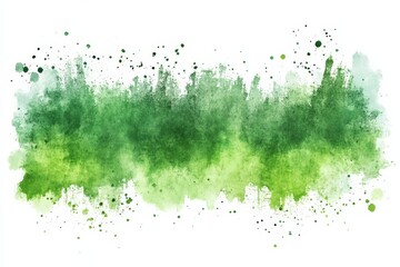 Aufkleber - Vibrant green watercolor splash showcasing various shades and textures in an abstract art style