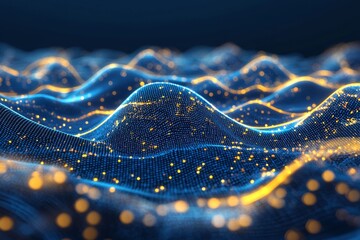 Poster - digital backgrounds are perfect for technological operations, neural networks, ai, data transmission