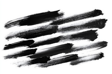 Aufkleber - Black and white paint strokes create a dynamic texture on canvas showcasing artistic expression and creativity