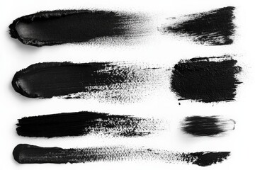 Poster - Experimenting with different strokes of black paint on a white canvas for artistic exploration