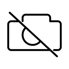 Poster - camera document off vector icon