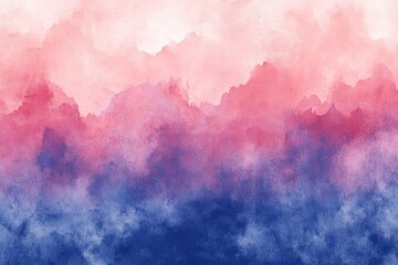 Poster - Beautiful watercolor abstract art featuring soft pink, purple, and blue hues blending seamlessly in a serene composition