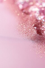 Poster - A beautiful pink ombre background transitions from light blush to vibrant fuchsia, with shimmering glitter along the edges. The smooth center offers perfect text placement for various projects