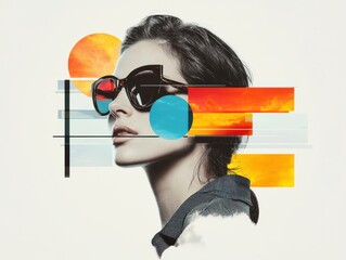 Poster - Celebrating analog a retro pop art graphic piece blending modern design techniques in a vibrant urban environment