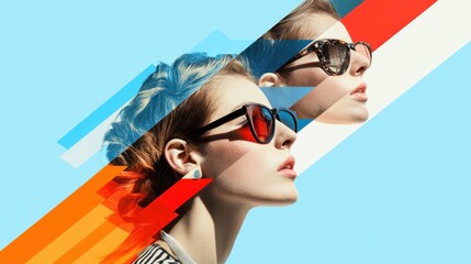 Poster - Celebrating analog a striking visual representation of retro pop art elements merging with modern design techniques in a graphic piece