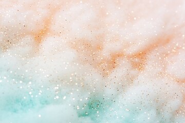 Poster - A soft pastel gradient transitions from pale yellow to mint green, enhanced by delicate twinkling stars creating a dreamlike ambiance perfect for artistic backgrounds or calming visuals