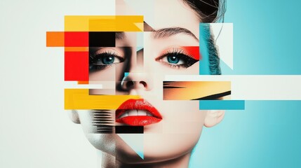 Poster - Celebrating analog retro pop art fusion with modern design techniques in a graphic showcase
