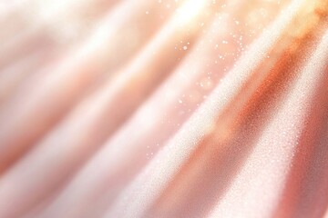 Poster - A soft gradient of pastel pink and peach hues fills the space, enhanced by delicate glittering rays that radiate from the center, adding a luminous and warm touch to the setting