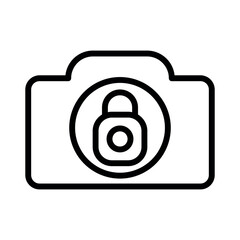 Poster - camera lock vector icon