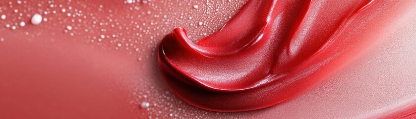 Poster - Rich red-to-crimson gradient flows softly with a metallic sheen, featuring subtle highlights and shadows that enhance depth, ideal for displaying text and creating striking visuals