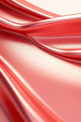 Poster - Soft waves of a red-to-crimson gradient fabric create a luxurious feel with their metallic sheen. Ideal for design inspirations, prints, or elegant presentations needing striking visuals