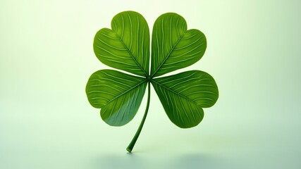 Wall Mural - Shamrock Leaf AI Art - Lush Green Design