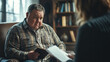 © Teeradej - Overweight person in therapy session, therapist taking notes in professional setting