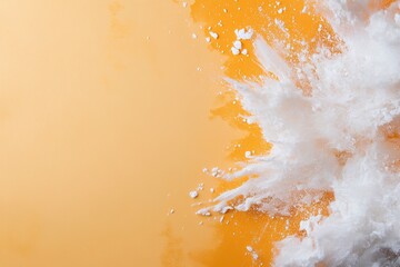 Poster - Bright splatter effect in shades of yellow, with hints of white and orange radiating energy. The central area remains clear, perfect for overlaying text or graphics, inviting creative use