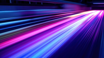 Poster - Abstract Light Trails in Vibrant Colors for Modern Backgrounds
