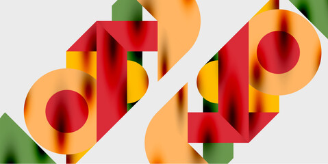 Poster - Vibrant abstract background circles with smooth gradients, creating a dynamic and modern design. Ideal for creative, tech, or contemporary-themed projects