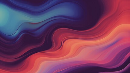 Poster - vibrant abstract color gradient with smooth flowing waves in rich blue and red tones, perfect for ar