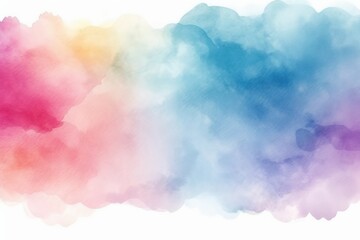 Poster - vibrant watercolor background with soft gradient colors transitioning from pink to blue for creative